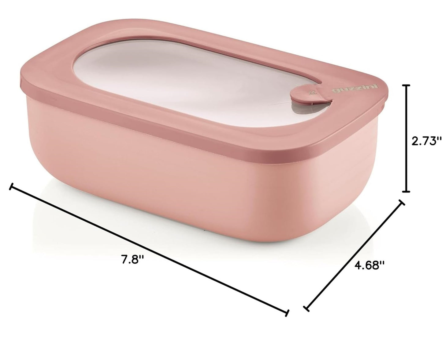 Guzzini Eco Store&More Rect Container 900ml Pink