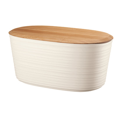 Tierra Bread Bin with Bamboo Board Cream