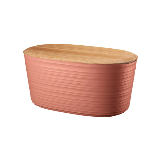 Tierra Bread Bin with Bamboo Board Terracotta