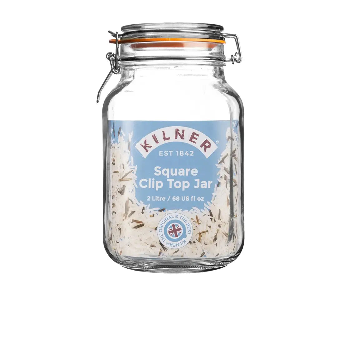 Kilner Clip Top Jar Square 2L