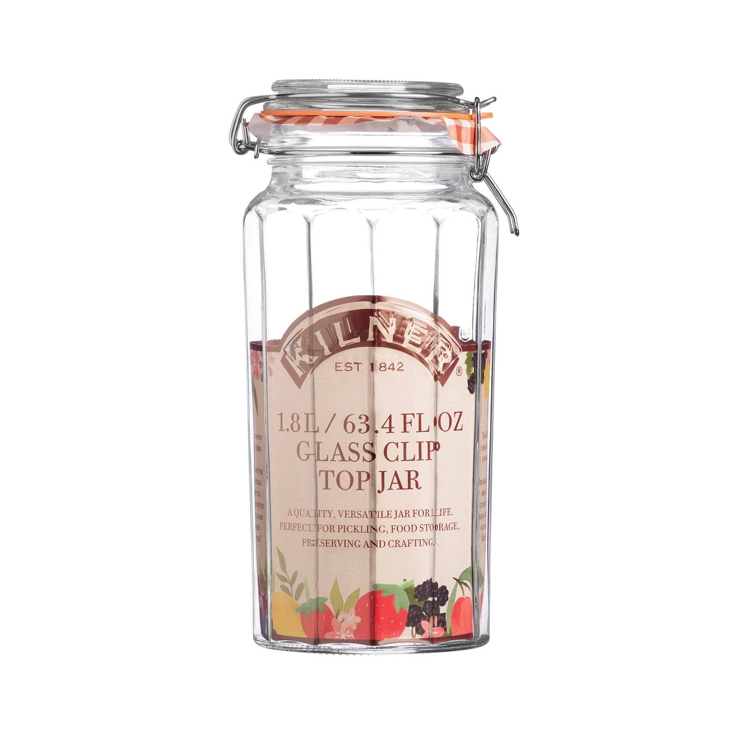 Kilner Facetted Clip Top Jar 1800ml