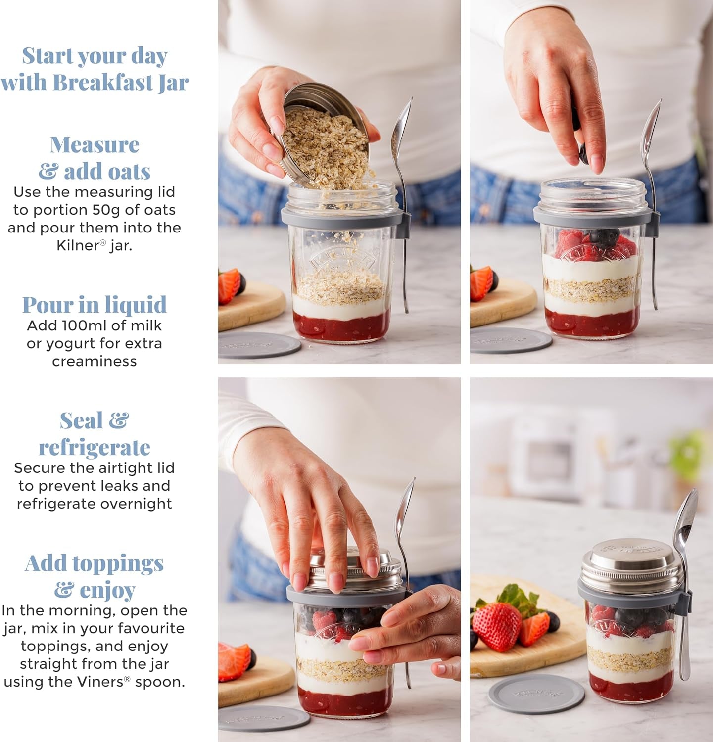 Kilner Breakfast Jar Set 350ml