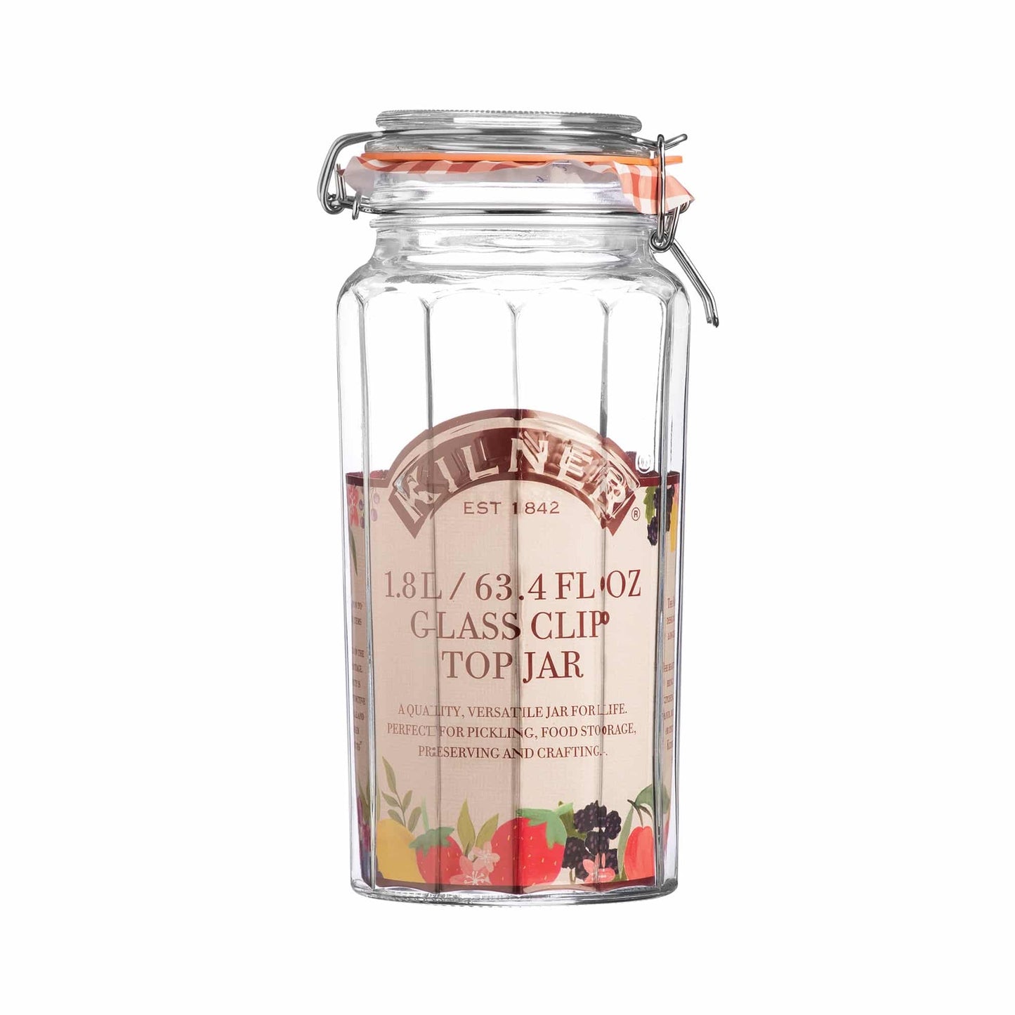 Kilner Facetted Clip Top Jar 1800ml