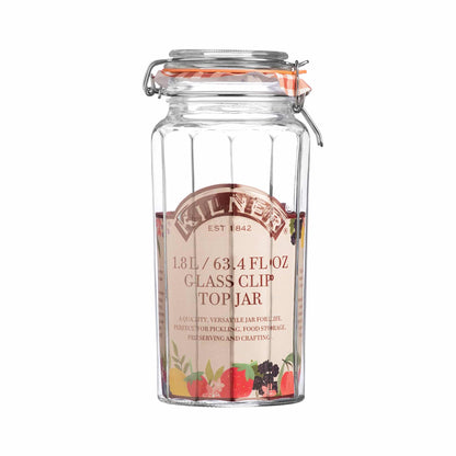 Kilner Facetted Clip Top Jar 1800ml