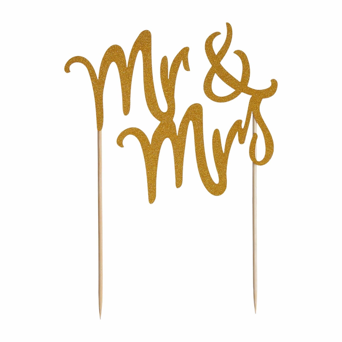 Mason Cash Cake Topper Mr & Mrs Gold Glitter