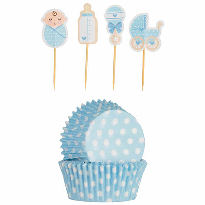 Mason Cash Cupcake Cases & Toppers Baby Boy