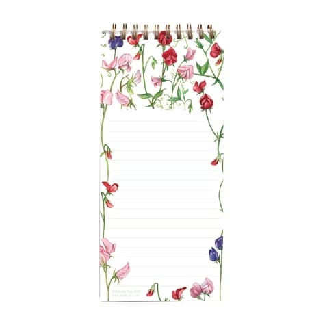 Magnetic Shopping List Pad Sweat Peas