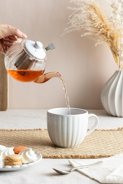 Price & Kensington Luxe Teapot Glass White 500ml