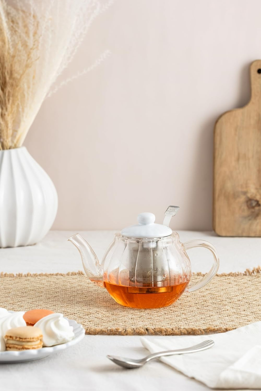 Price & Kensington Luxe Teapot Glass White 1L