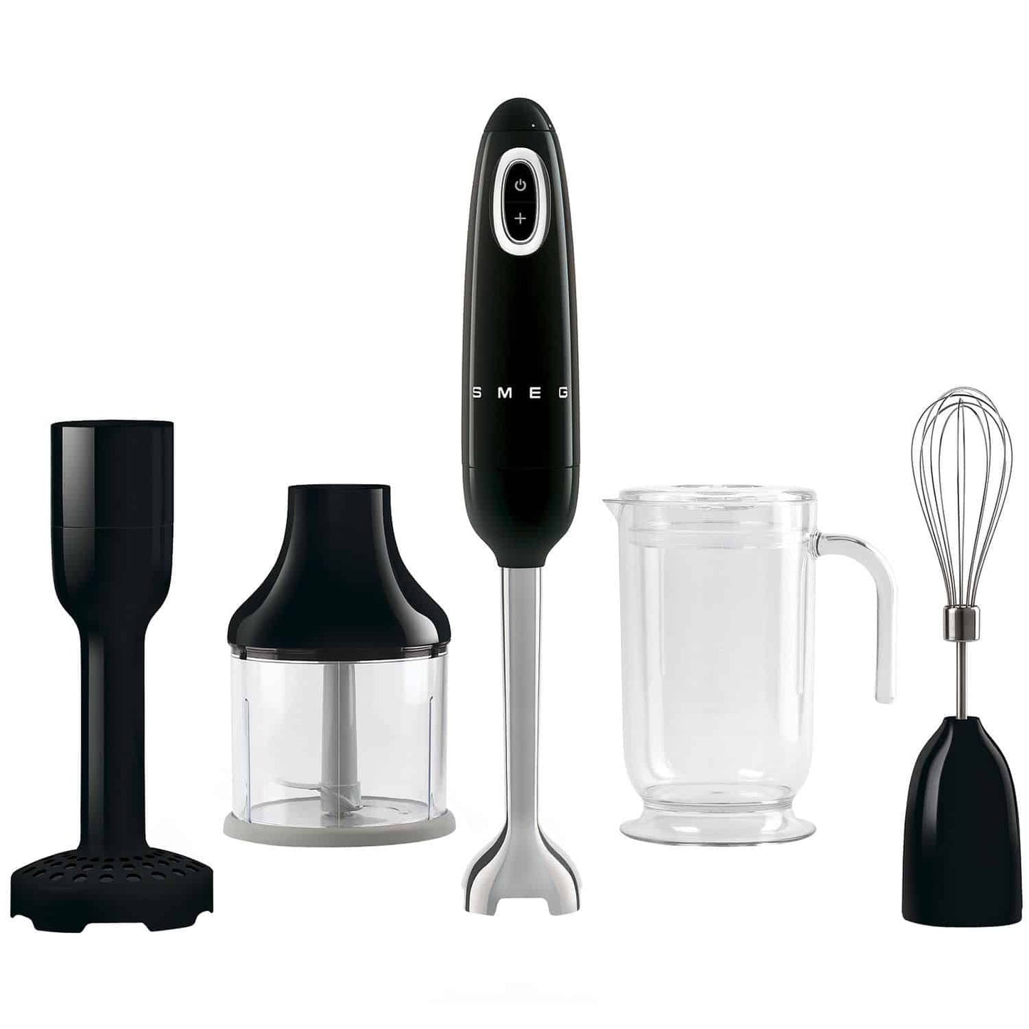 Smeg Retro Hand Blender 4 Speed Turbo Glossy Black