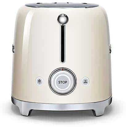 Smeg 50's Style Toaster 2 Slice Glossy Cream