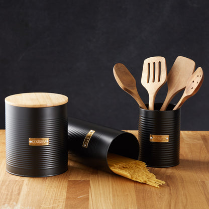 Typhoon Otto Black Utensil Jar