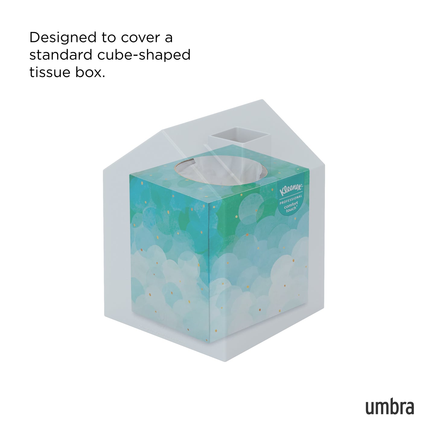 Umbra Casa Tissue Box Ocean Black