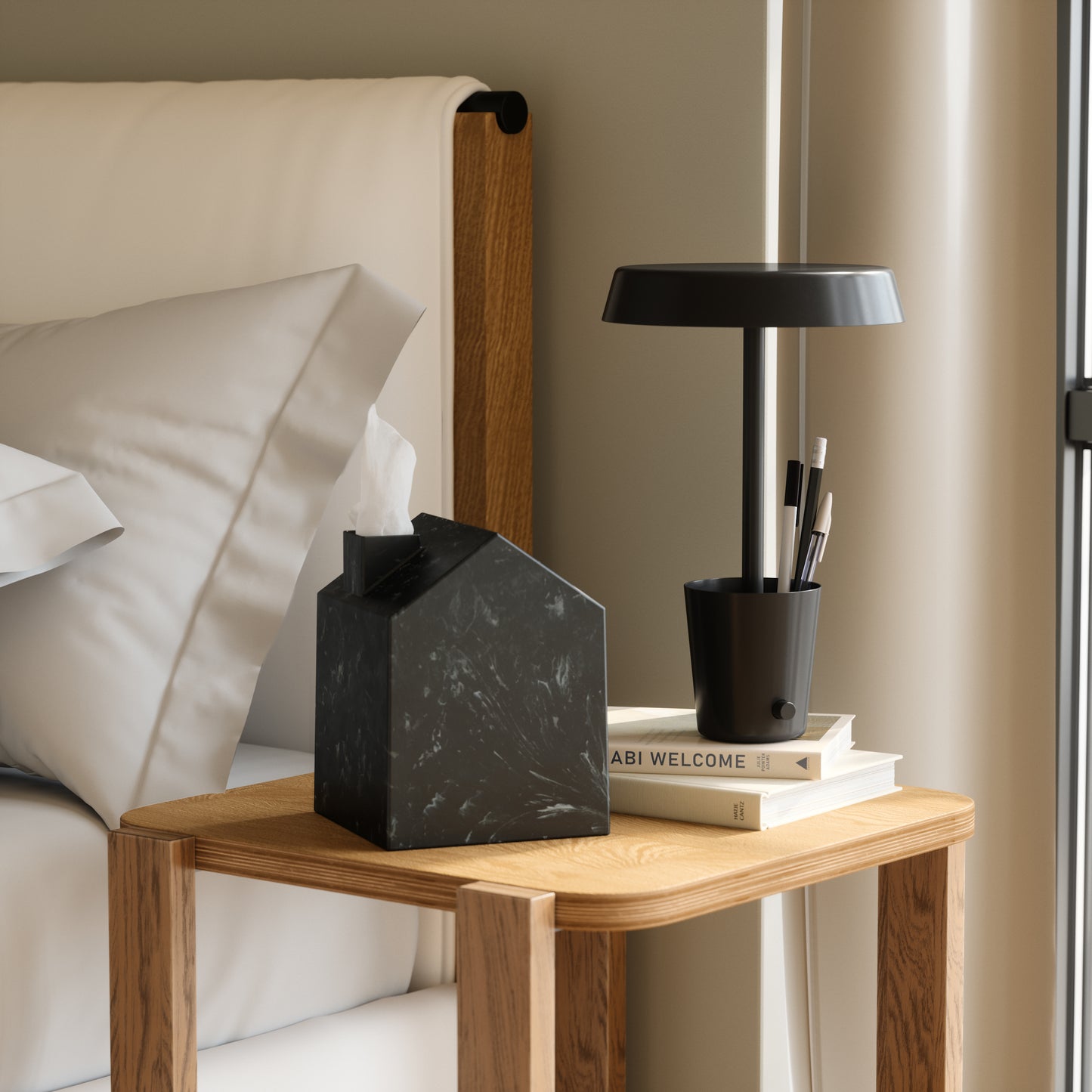 Umbra Casa Tissue Box Ocean Black