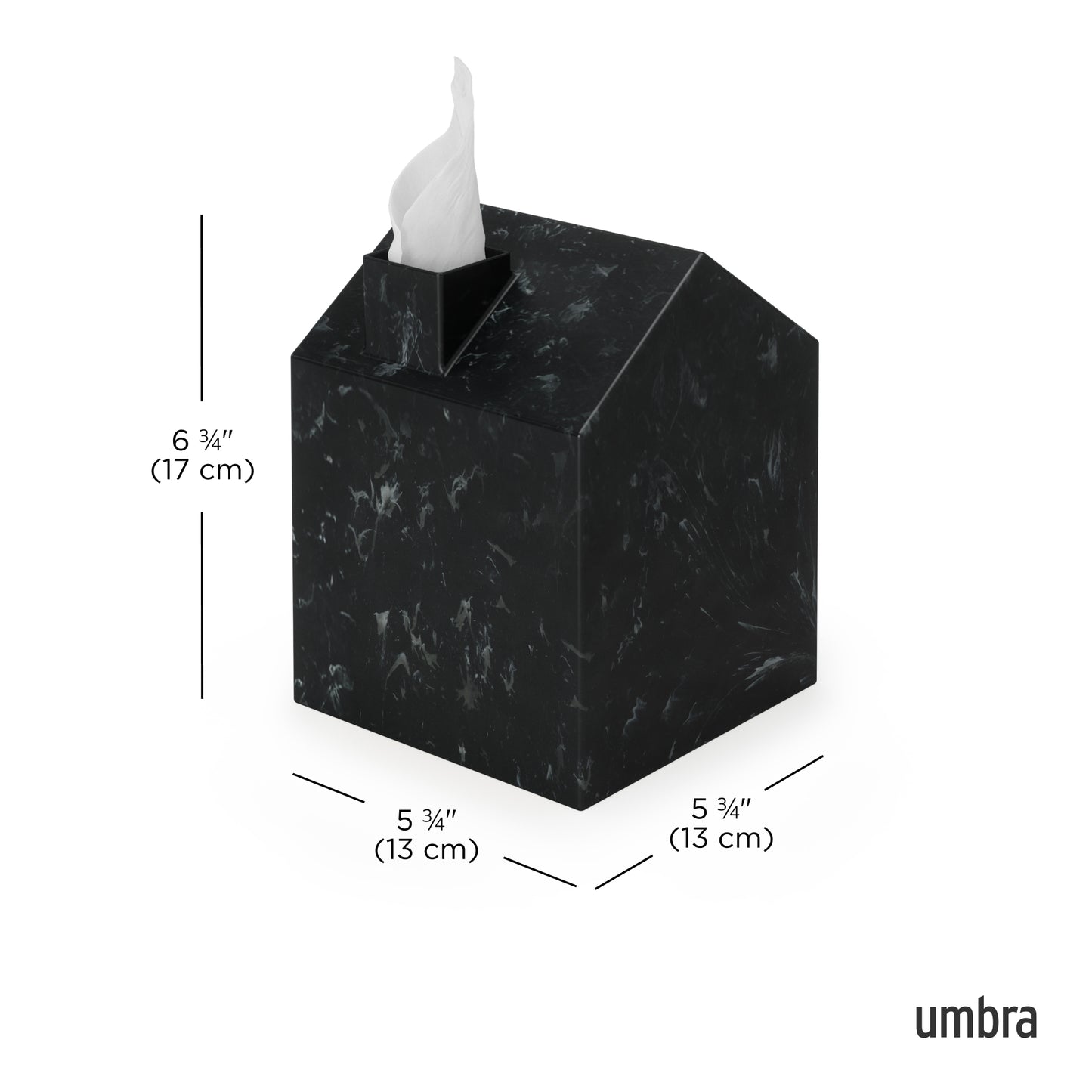 Umbra Casa Tissue Box Ocean Black