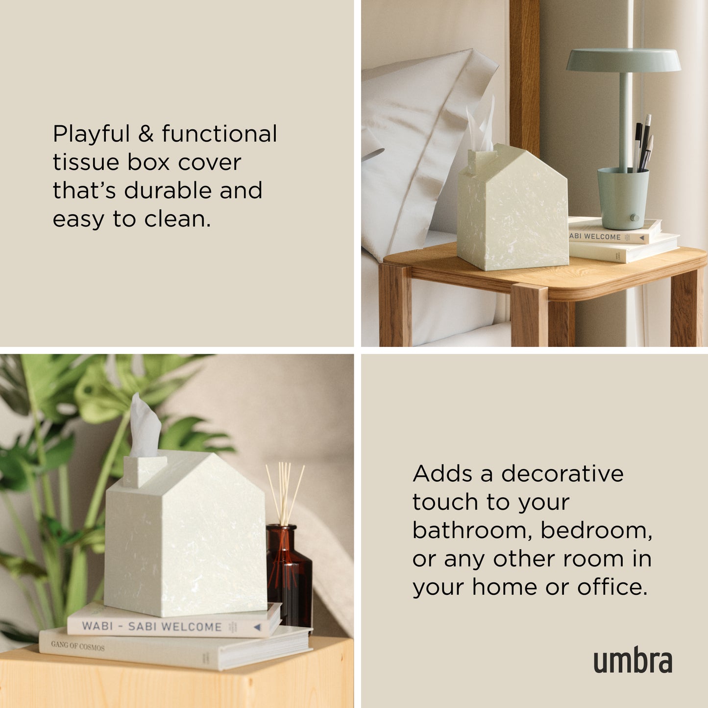 Umbra Casa Tissue Box Ocean Sand