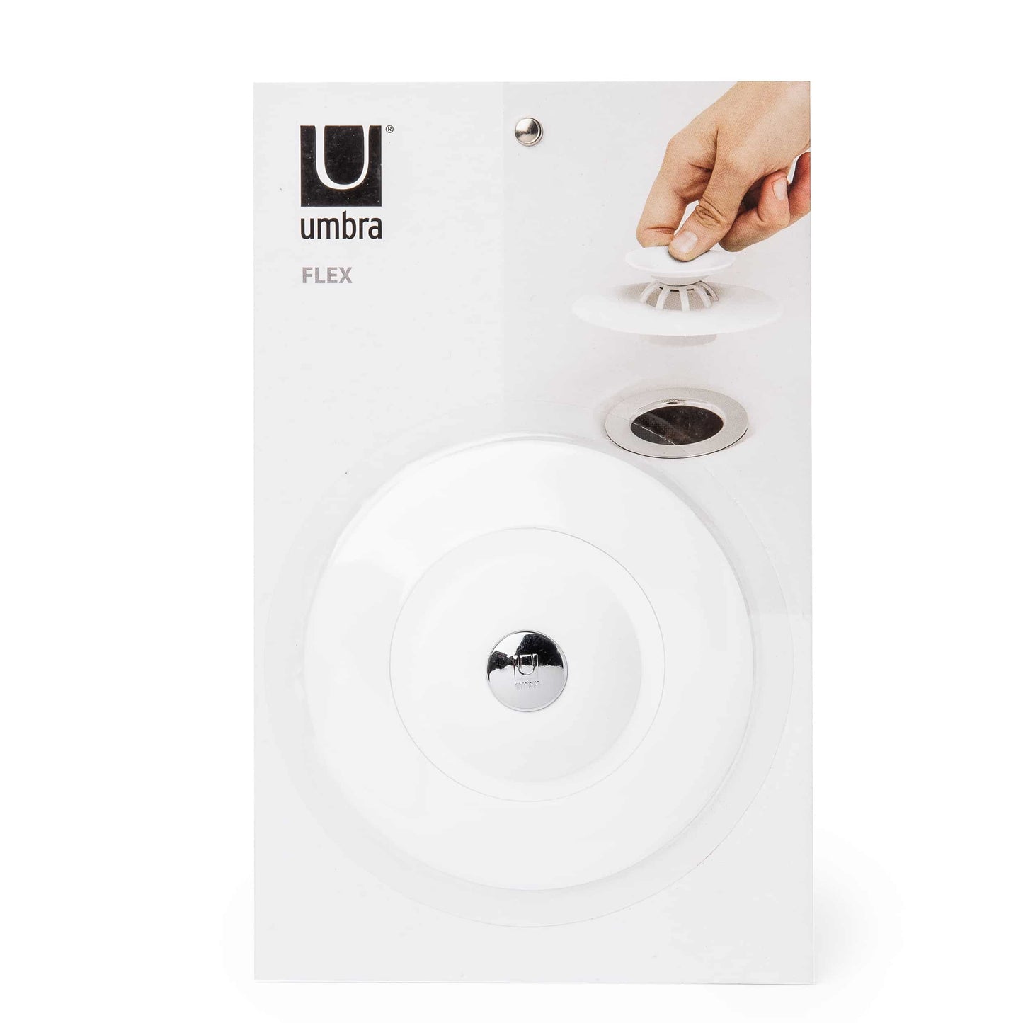 Umbra Flex Drain Stop Hair Catcher White