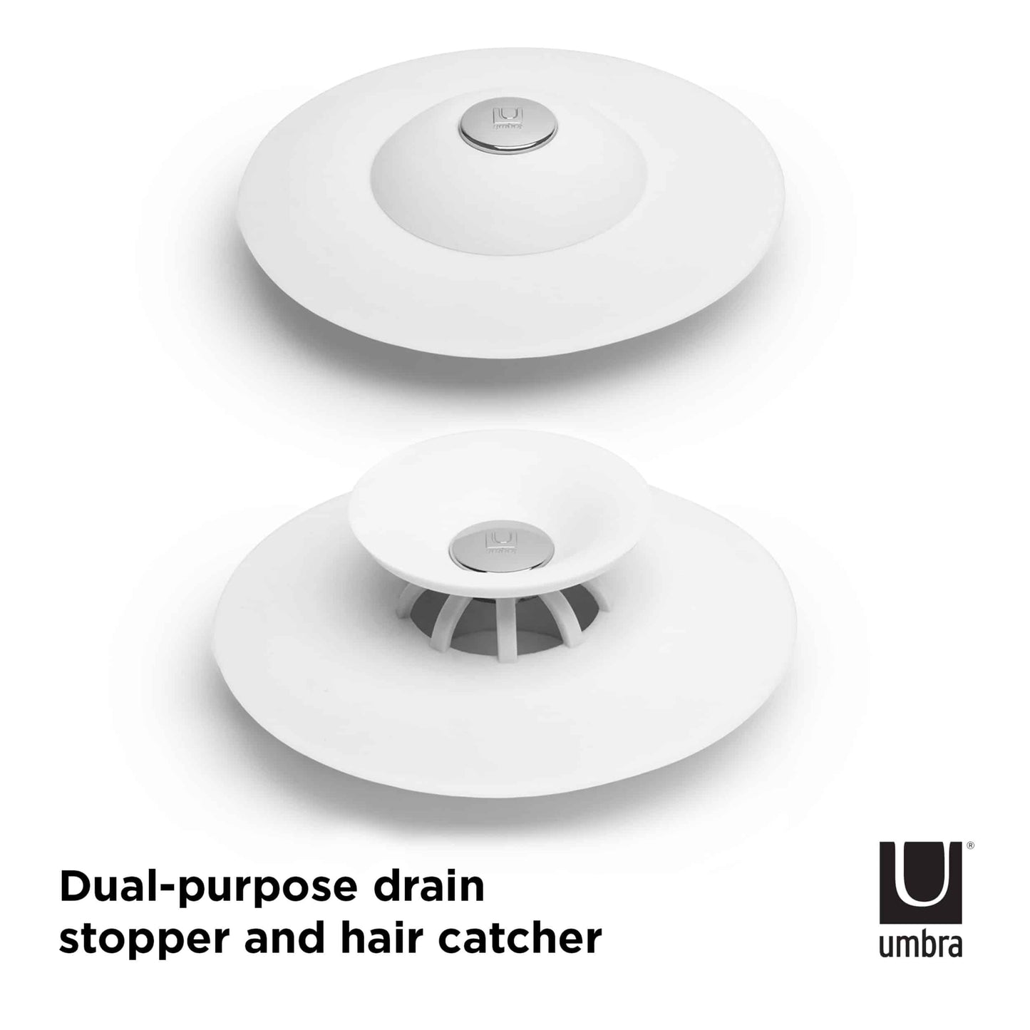 Umbra Flex Drain Stop Hair Catcher White