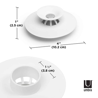 Umbra Flex Drain Stop Hair Catcher White