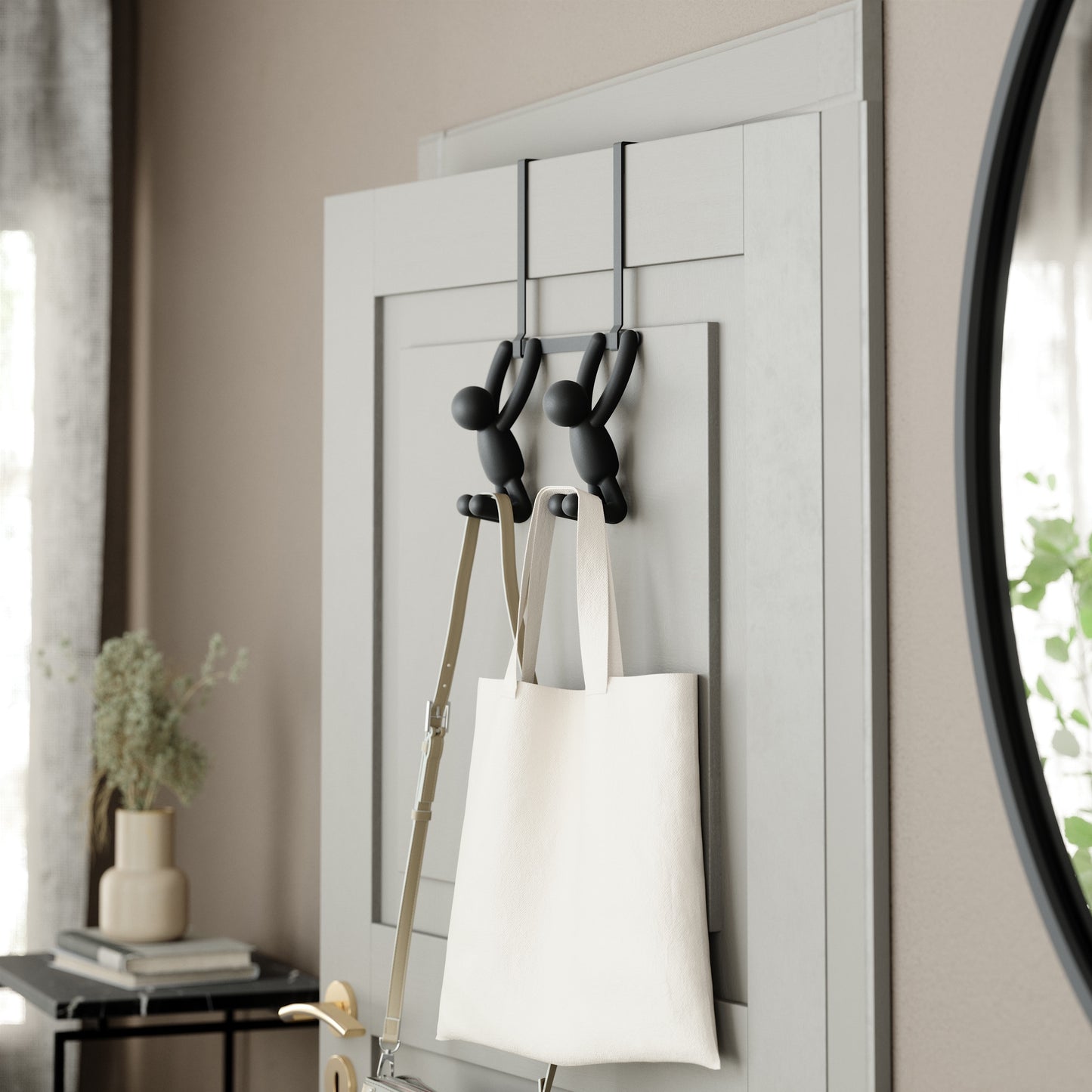 Umbra Buddy Hooks Double Over The Door Black