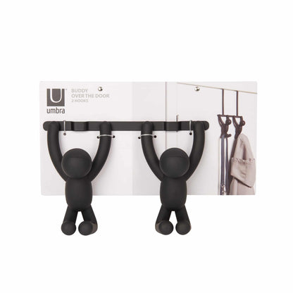 Umbra Buddy Hooks Double Over The Door Black