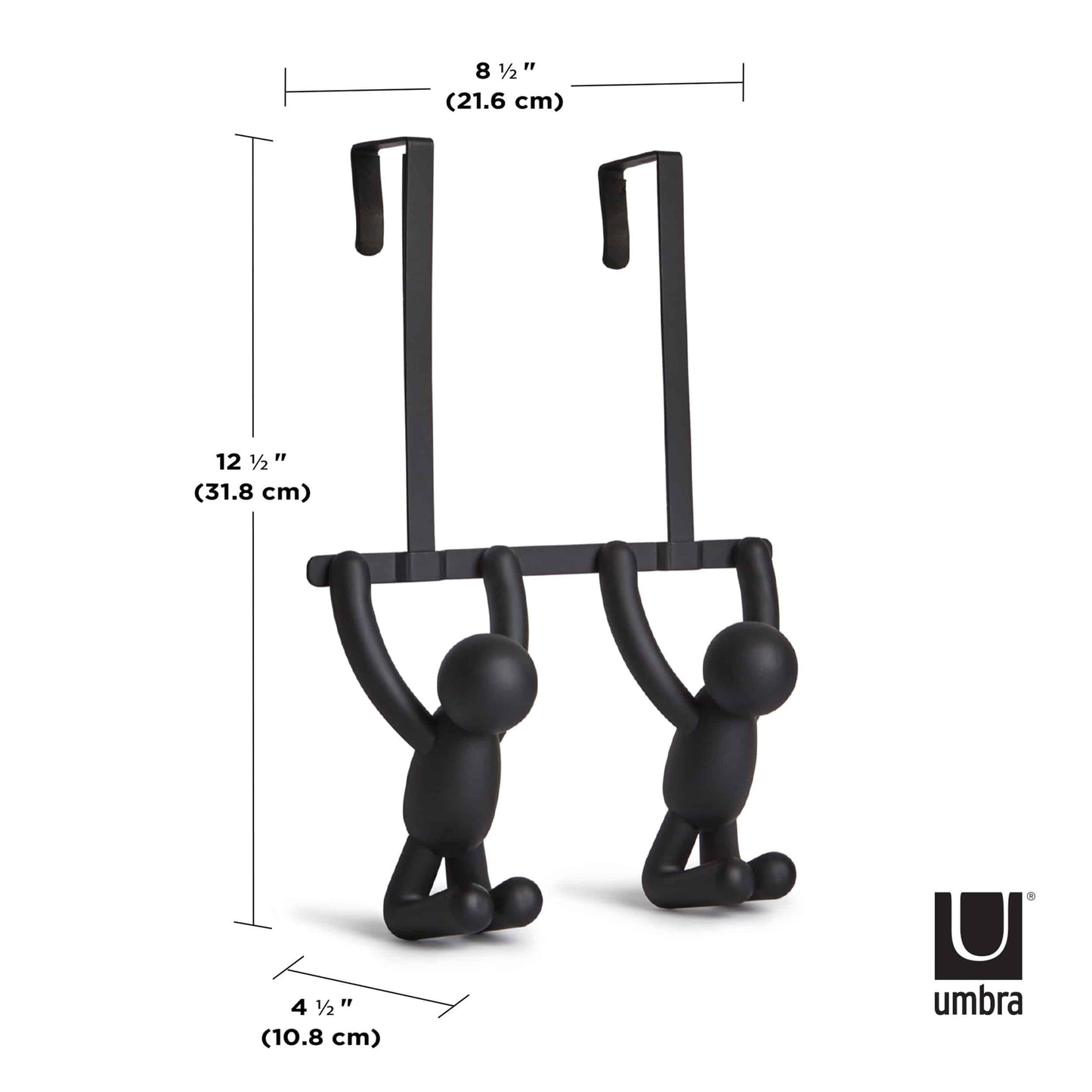 Umbra Buddy Hooks Double Over The Door Black