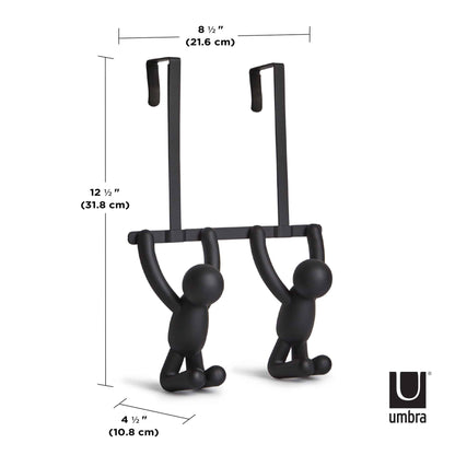 Umbra Buddy Hooks Double Over The Door Black