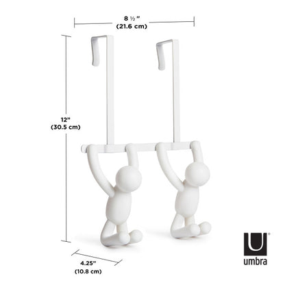 Umbra Buddy Hooks Double Over The Door White