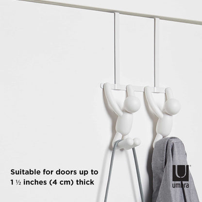 Umbra Buddy Hooks Double Over The Door White