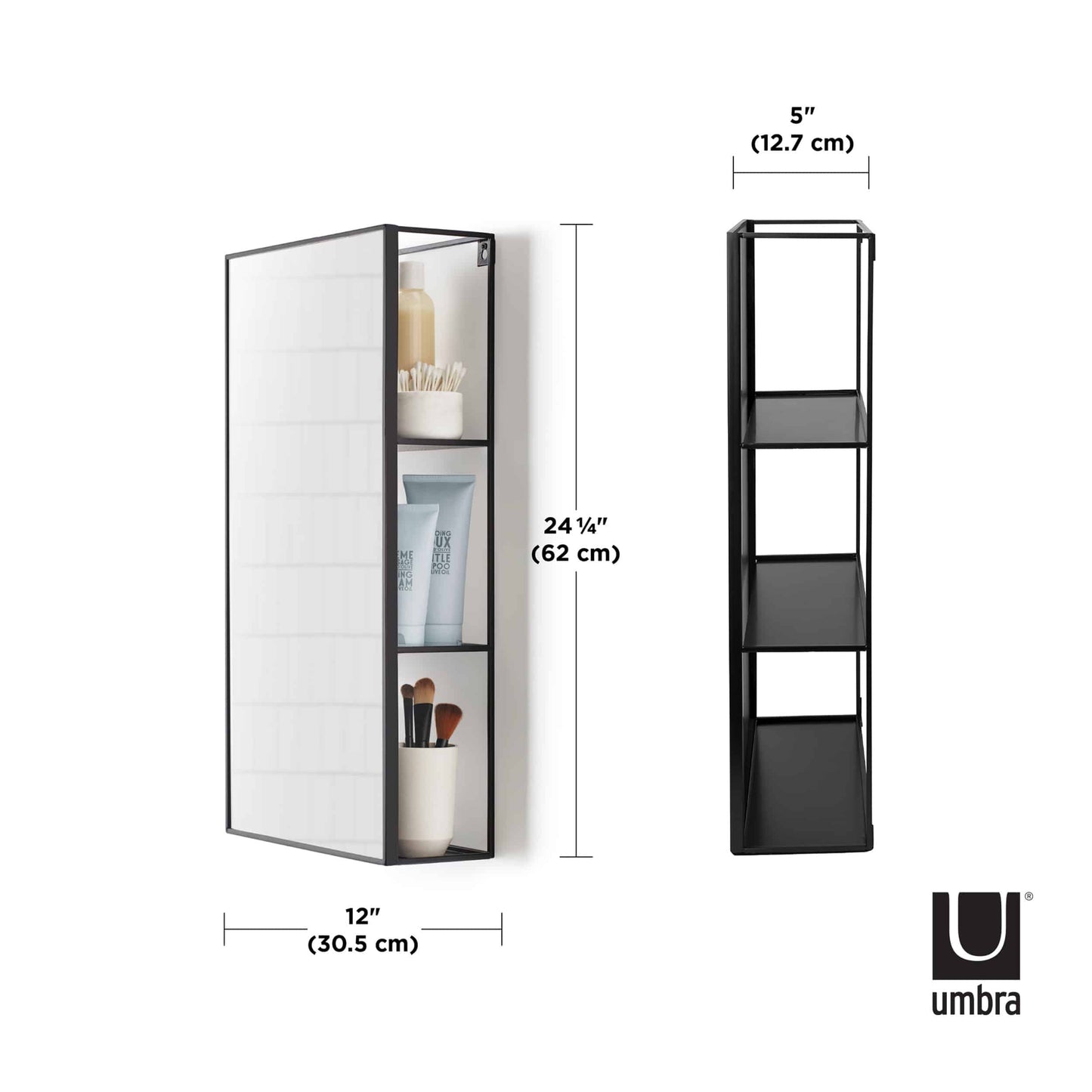 Umbra Cubiko Mirror Black