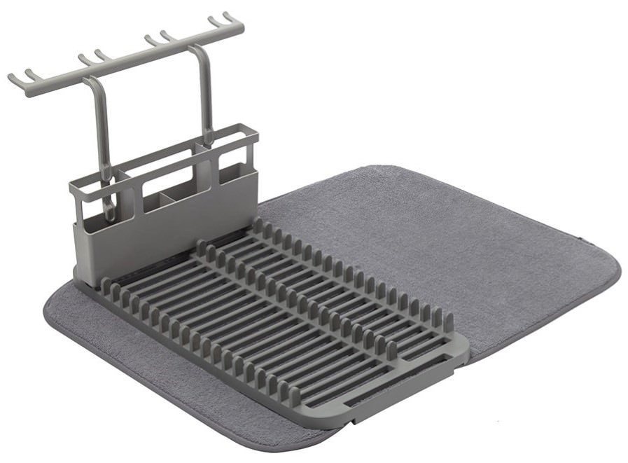 Umbra Udry Dishrack And Drying Mat Charcoal