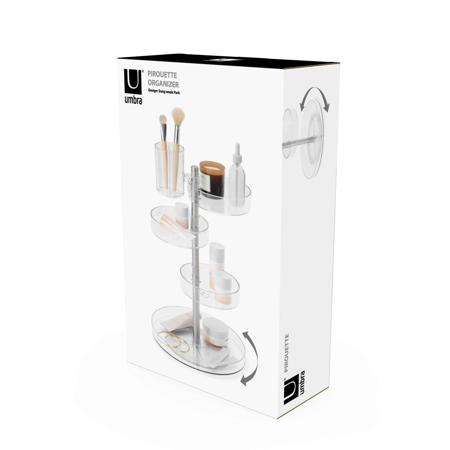 Umbra Pirouette Organizer Clear & Nickle