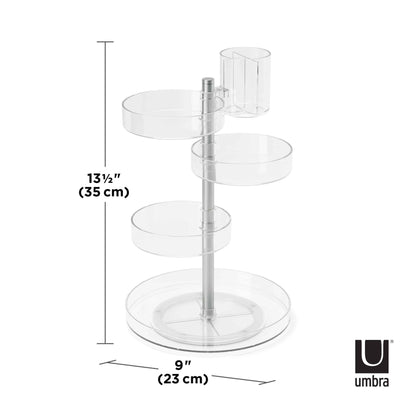 Umbra Pirouette Organizer Clear & Nickle