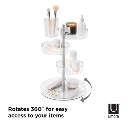 Umbra Pirouette Organizer Clear & Nickle