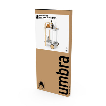 Umbra Bellwood Serving Cart White & Natural