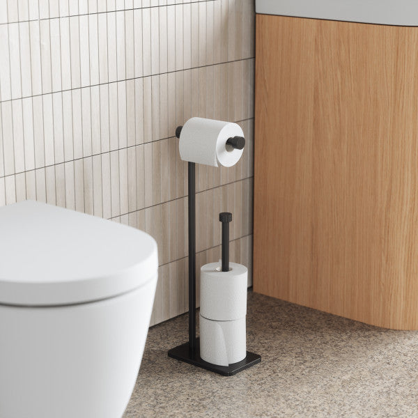 Umbra Cappa Toilet Paper Holder & Reserve Black