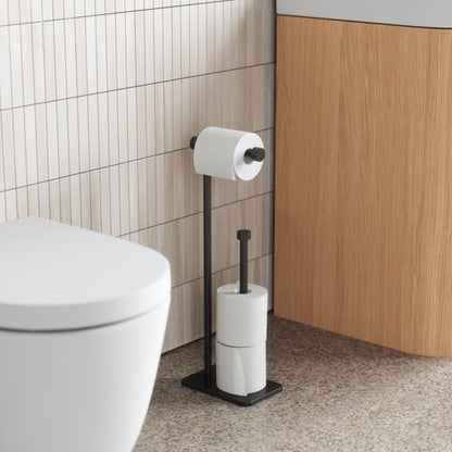 Umbra Cappa Toilet Paper Holder & Reserve Black