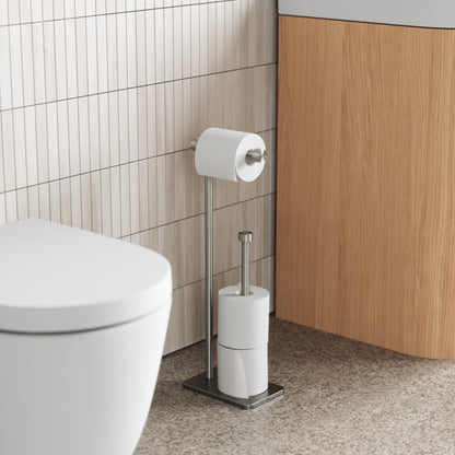 Umbra Cappa Toilet Paper Holder & Reserve Nickel