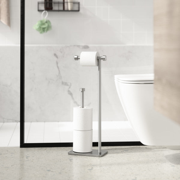 Umbra Cappa Toilet Paper Holder & Reserve Nickel
