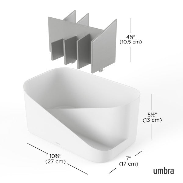 Umbra Glam Cosmetic Organizer White & Grey