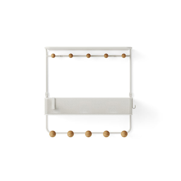 Umbra Estique Shelf with Hooks White