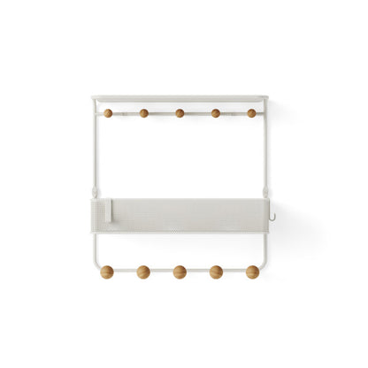 Umbra Estique Shelf with Hooks White