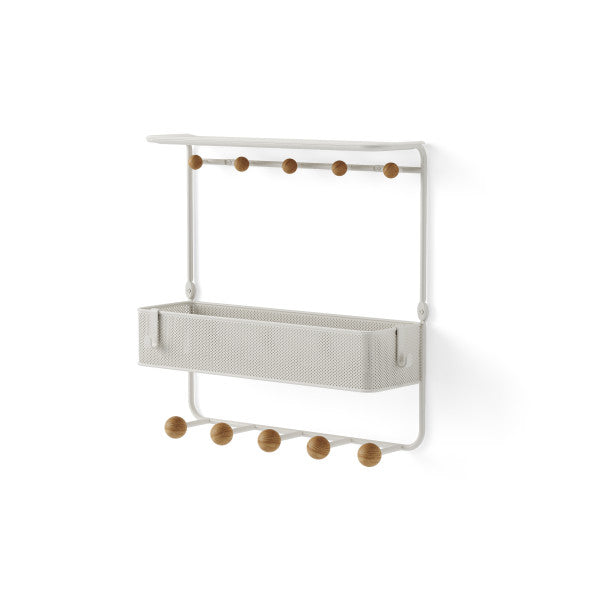 Umbra Estique Shelf with Hooks White