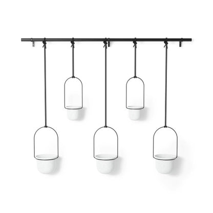 Umbra Triflora Black & White Set of 5