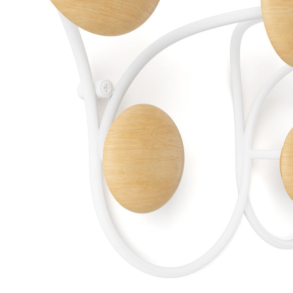 Umbra Dotsy 7 Hook White & Natural