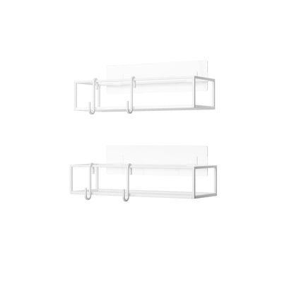 Umbra Cubiko Shower Bin Set of 2 White