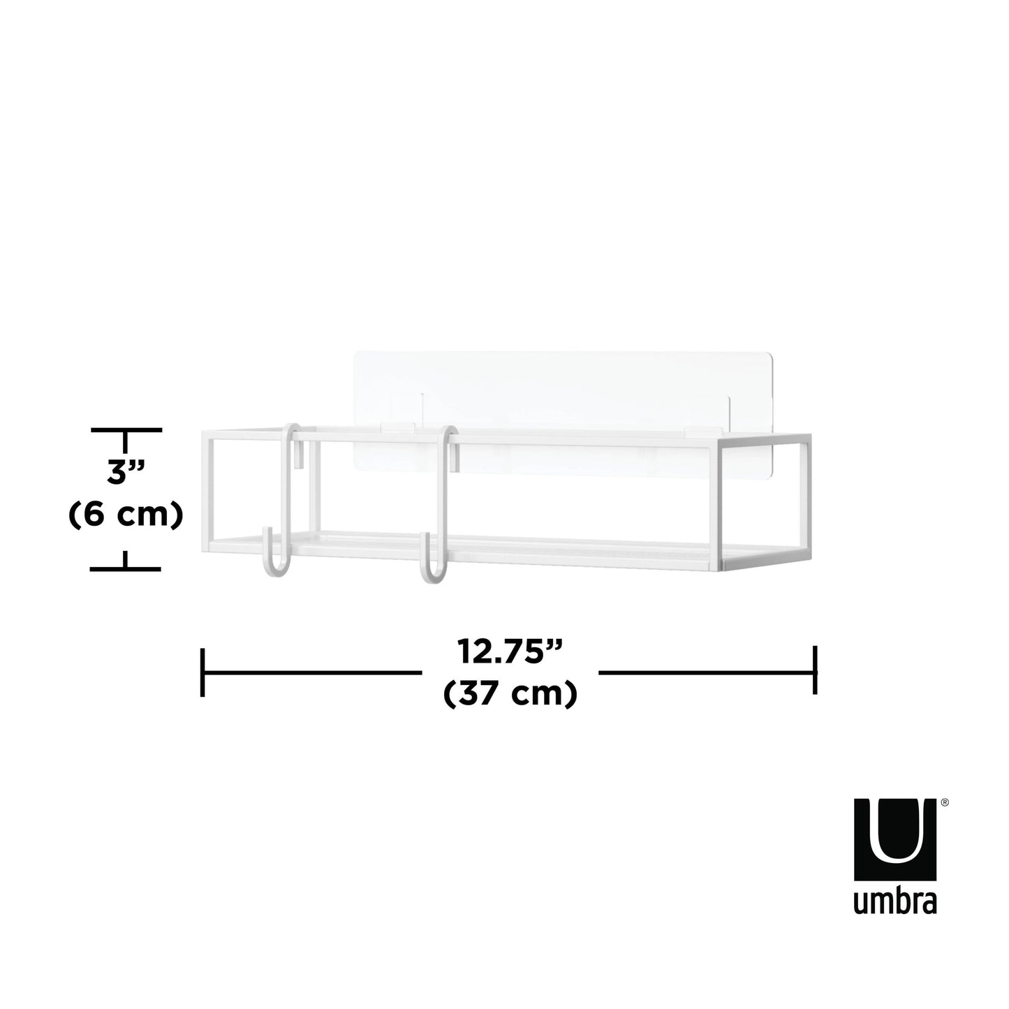 Umbra Cubiko Shower Bin Set of 2 White