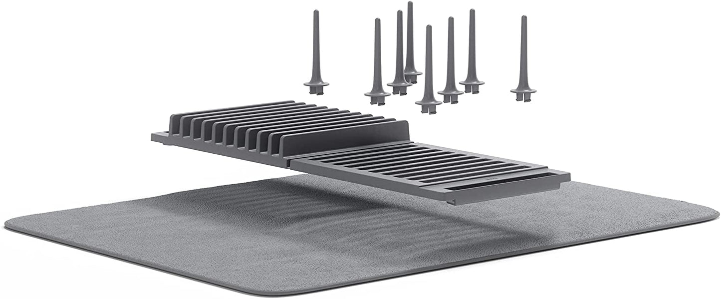 Umbra Udry Peg Drying Rack with Mat Charcoal