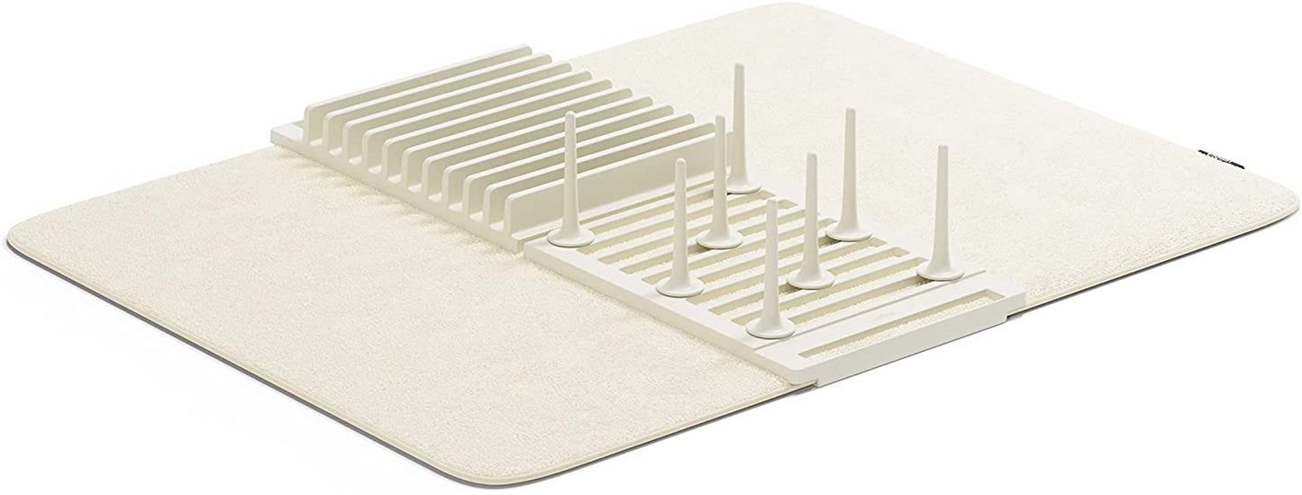 Umbra Udry Peg Drying Rack with Mat Linen