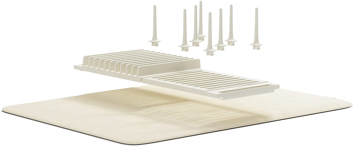 Umbra Udry Peg Drying Rack with Mat Linen